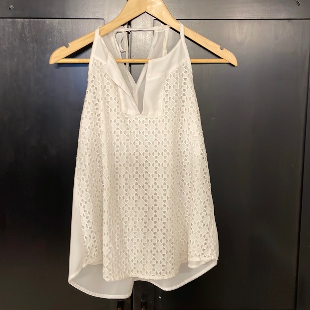 Athleta white halter top